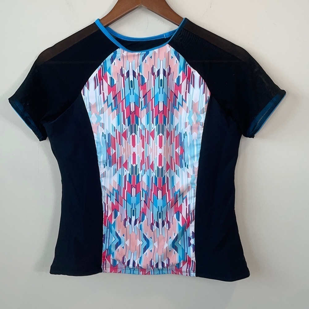 Coastal Blue Women’s rash guard swim top women size small